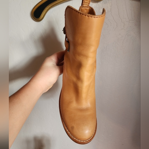 ACNE Studios Cypress Con Ankle Boots In Brown Leather Size 38 - Picture 3 of 16